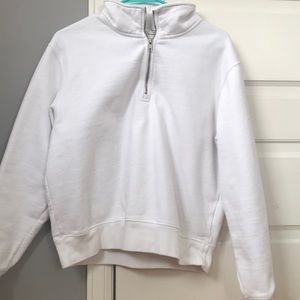 Brandy Melville white zip up